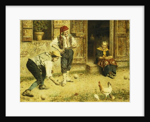 A Game of Bocci, by Eugenio Zampighi