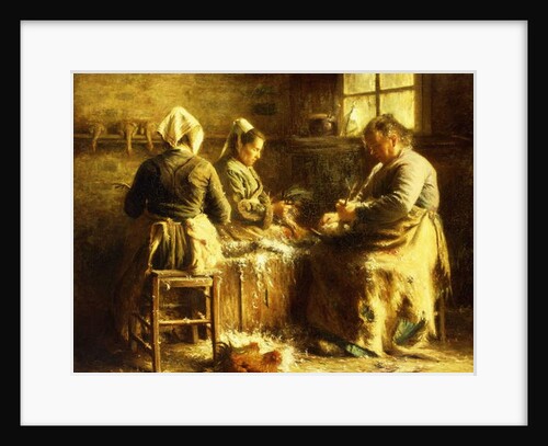 Defeathering Chickens - Late Morning Summer in Brittany; Plumeuses de Poulet - Apres Midi d'Ete Bretagne by Emma Herland