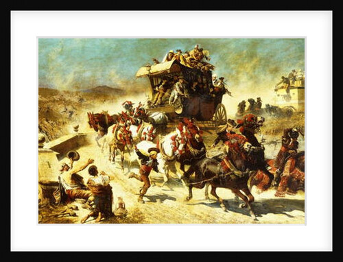 The Spanish Mail Coach in Toledo by Alexander von Wagner