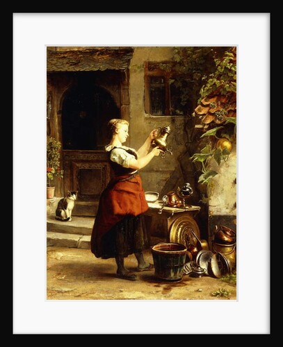 The Kitchen Maid's Mirror, 1867 by Johannes Moeselagen