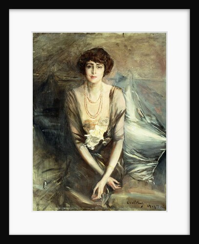 Portrait of Mrs. George McFadden seated, three-quarter length, 1919 by Giovanni Boldini