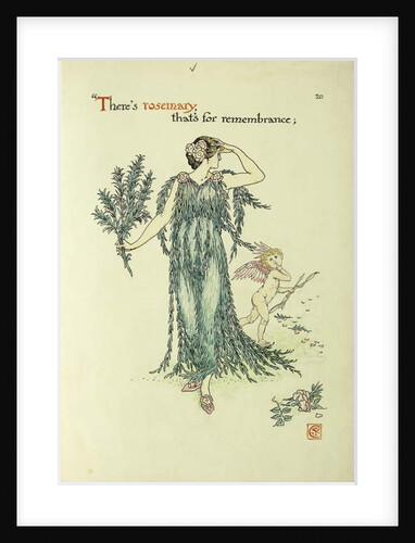 Flowers from Shakespeare's Garden: Rosemary, 1906 by Walter Crane
