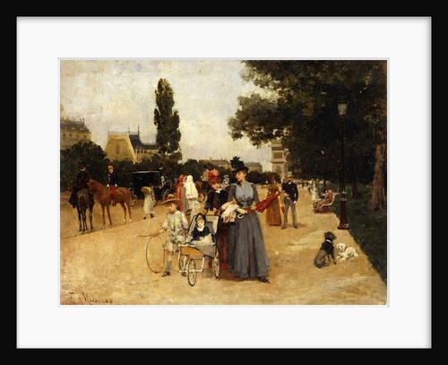 Avenue Foch with a View of the Arc de Triomphe by Francesco Miralles Galaup