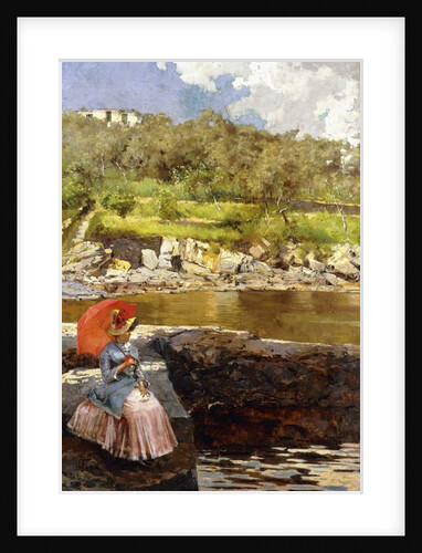 The Red Parasol by Isidoro Farina