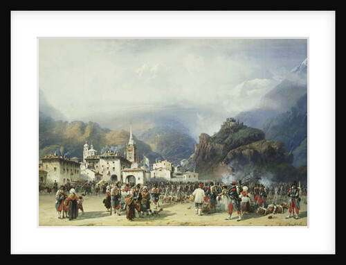The War in Italy: Susa, Mont Cenis, Bivouac with French Troops, 1859 by Carlo Bossoli