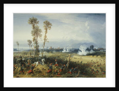 The War in Italy: The Battle of Palestro, the King of Sardinia Heading the Troops, 1859 by Carlo Bossoli