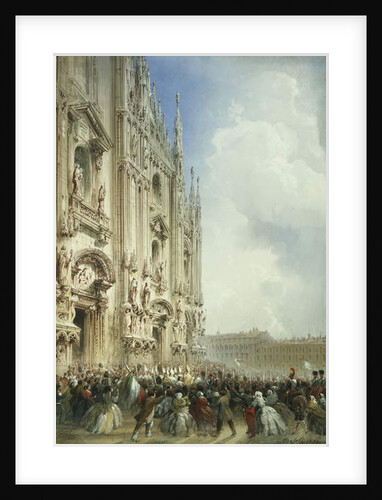 The War in Italy: The Arrival of the Emperor Napoleon III and the King of Sardinia at the Duomo, Milan, 1859 by Carlo Bossoli