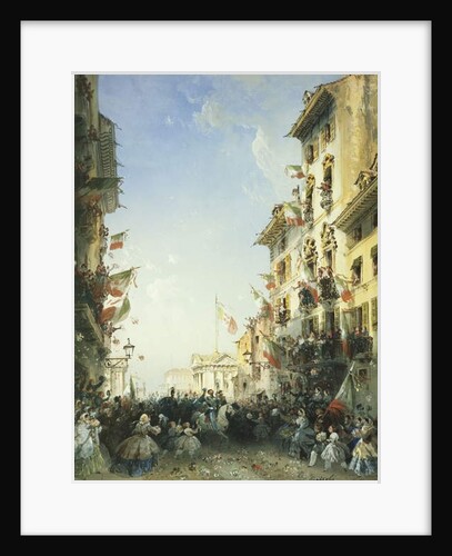 The War in Italy: The Entry of the King of Sardinia into Brescia, 1859 by Carlo Bossoli