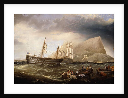 Shipping off Gibralter, 1877 by Charles Henry Miller