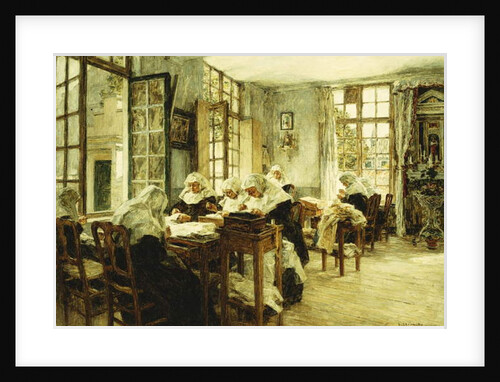 Nuns Sewing, by Leon Augustin Lhermitte