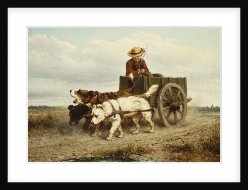 The Dog Cart by Henriette Ronner-Knip