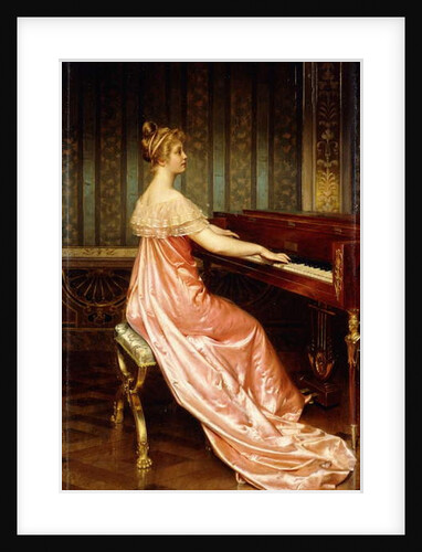 Elegant Lady seated at Piano-Forte, by Joseph Frederick Charles Soulacroix