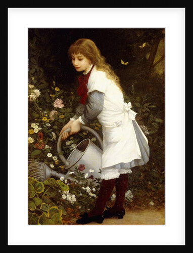 Young Girl in a Garden by Gustave Doyen
