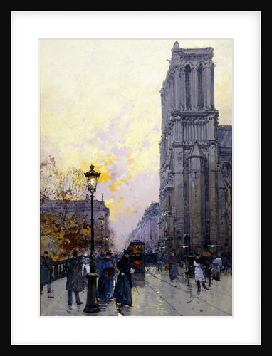 Notre Dame de Paris by Eugene Galien-Laloue