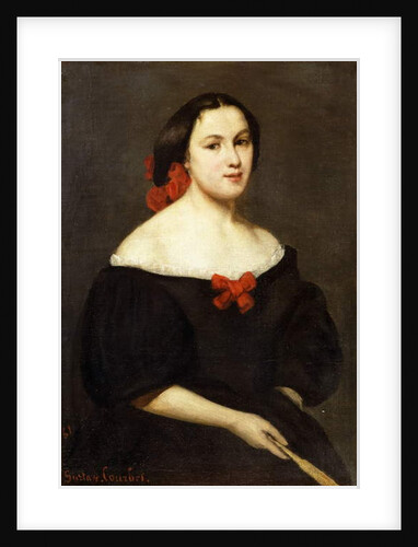Woman with a Fan; Femme a L'Eventail, 1861 by Gustave Courbet