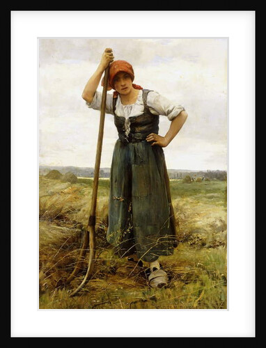 Peasant Woman Leaning on a Pitchfork by Julien Dupre