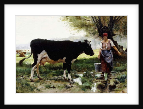 A Milkmaid with her Cow by Julien Dupre