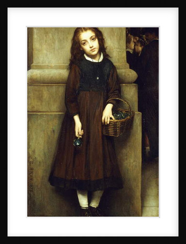 Flower Girl outside the Opera, 1873 by Guillaume Charles Brun