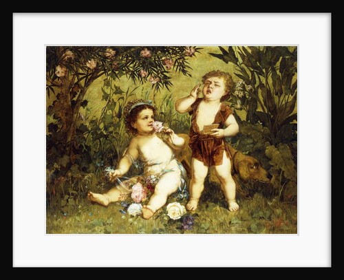 Frolicking Putti by Franz Eybl