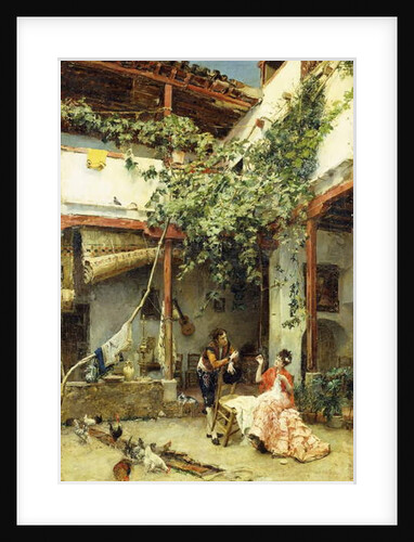 In the Courtyard, 1876 by Ricardo de Madrazo y Garreta