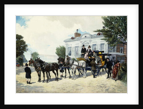 The Hackney Carriage; Le Fiacre by Ernest-Alexandre Bodoy