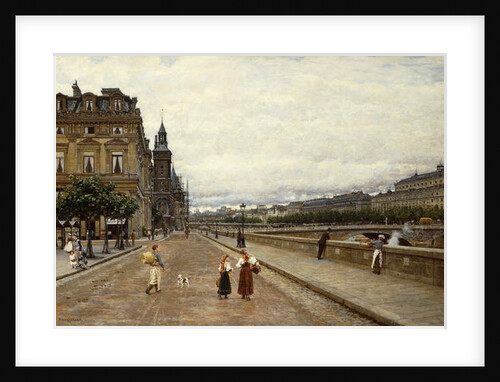Early Morning Along the Seine by Marie Francois Firmin-Girard