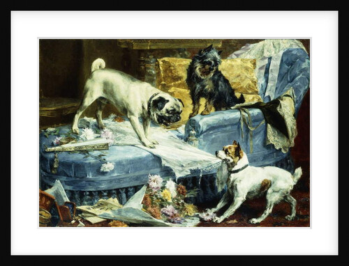 Playing Havoc, 1894 by Charles van den Eycken