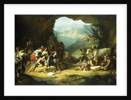 The Studio of Salvator Rosa in the Mountains of the Abruzzi, by Thomas Jones (after) Barker