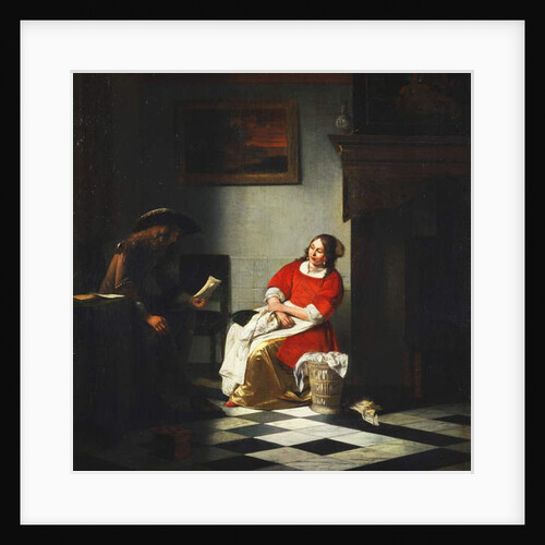 A Gentleman Reading a Letter to his Wife by Pieter de Hooch