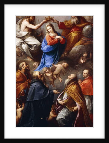 The Coronation of the Virgin with Saints Peter, Paul, Ambrose and Charles Borromeo by Carlo Francesco Nuvolone