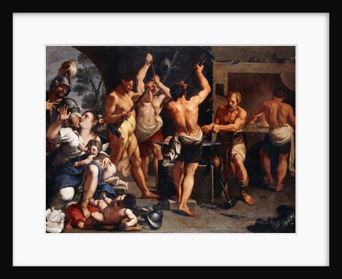 Mars and Venus at the Forge of Vulcan by Aureliano Milani