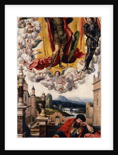 A Man about to be awakened from his Sleep by Saint Michael by Bernard van Orley