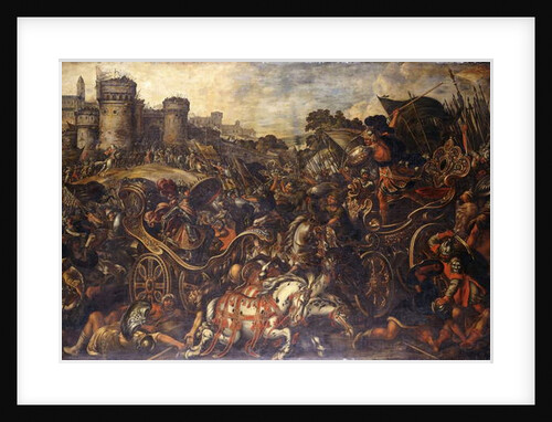 Achilles confronting Hector outside Troy by Juan de la Corte