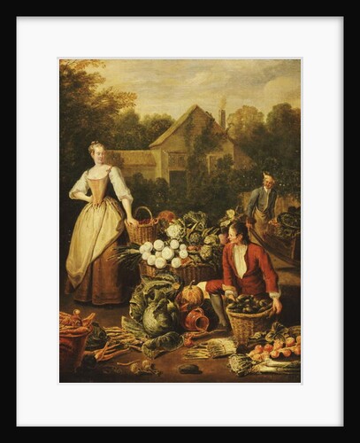 A Maid buying Vegetables, 1727 by Pierre Angelis or Angillis