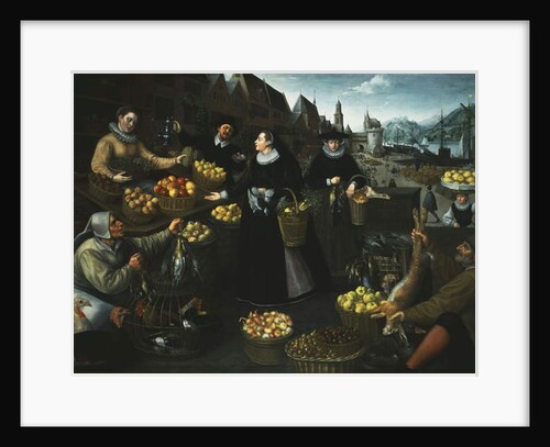 An Allegory of Autumn: A Fruit and Vegetable Stall above the Weinmarkt in Frankfurt by Georg Flegel