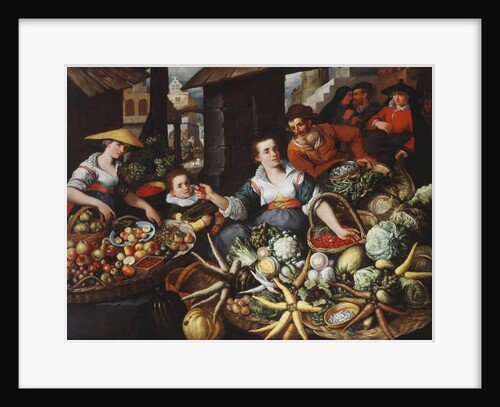 A Fruit and Vegetable Stall in a Town Market by Jean Baptiste de Saive