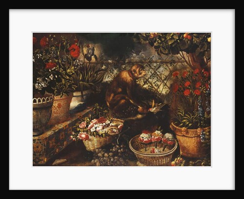 A Monkey in a Fenced Garden by Thomas Hiepes