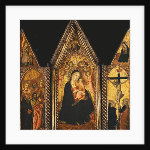 A Portable Triptych with the Madonna and Child Enthroned with Angels, by Agnolo Gaddi