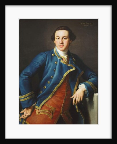 Portrait of Sir John Armytage, 2nd Bt., half-length, in Blue Coat and Crimson Waistcoat, 1758 by Pompeo Girolamo Batoni