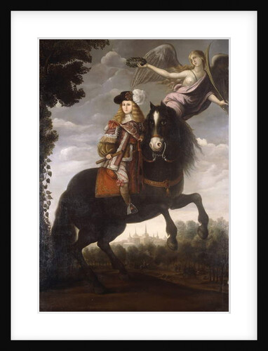 An Equestrian Portrait of King Charles II by Spanish School