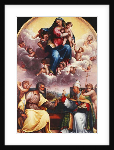 The Madonna and Child in Glory with Saints Peter and Gregory the Great disputing and Angels by Girolamo Marchesi da Cotignola