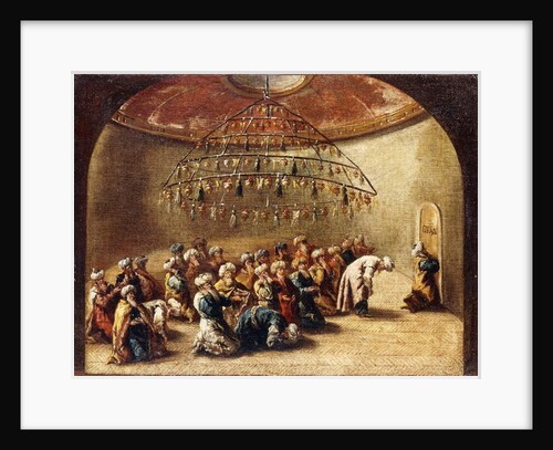 Turks at Prayer in a Mosque by Giovanni Antonio Guardi