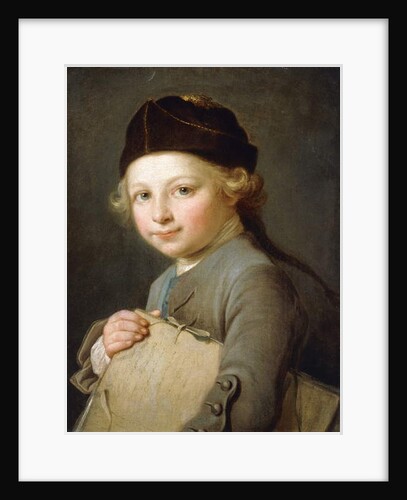 Portrait of a Young Boy, half-length, wearing a Grey Coat and Cap by Nicolas-Bernard Lepicie