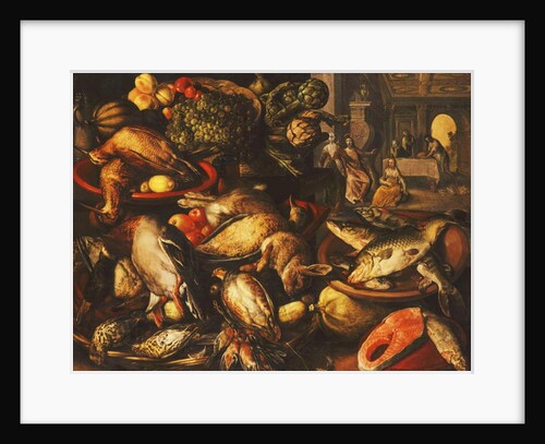 Game, Fish, Fruit and Vegetables in Baskets and Bowls in a Larder, 1569 by Joachim Beuckelaer