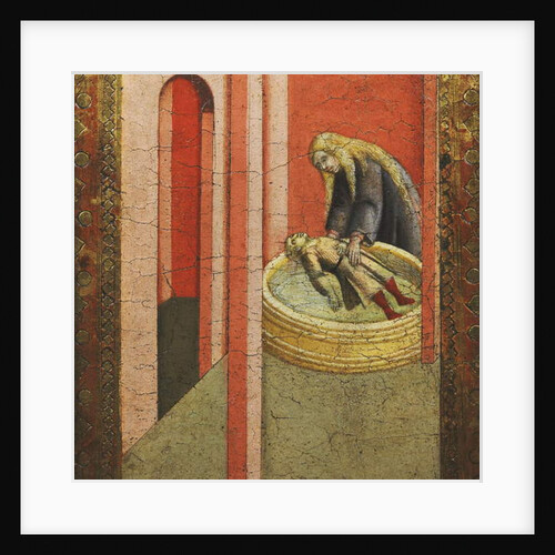 Saint Elizabeth of Hungary reviving to Life a Child drowned in a Well by Pietro Lorenzetti