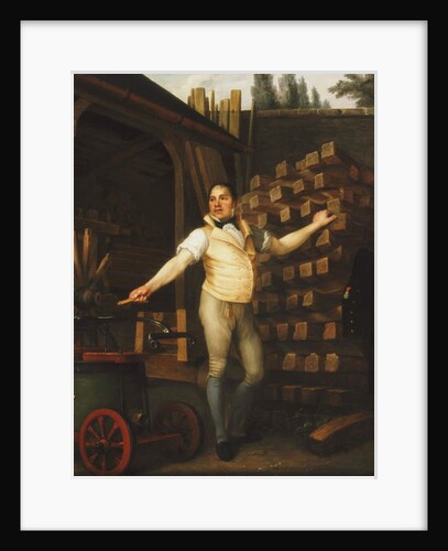 A Wheelmaker with a Fire Engine in a Yard, 1812 by Alexandre François Louis de Girardin
