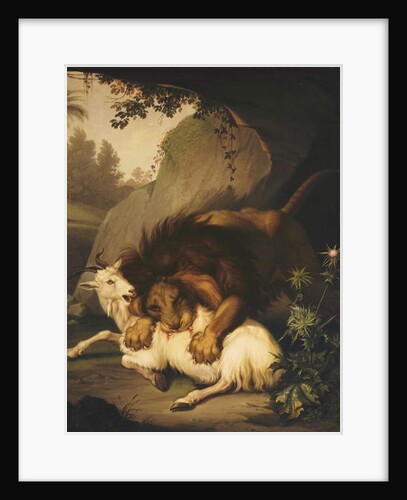 A Lion attacking a Goat, 1785 by Johan Wenzel Peter