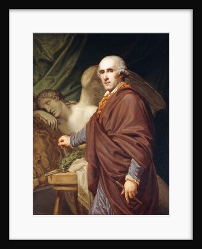 Portrait of Antonio Canova, three-quarter length, in brown robes by Johann Baptist I Lampi