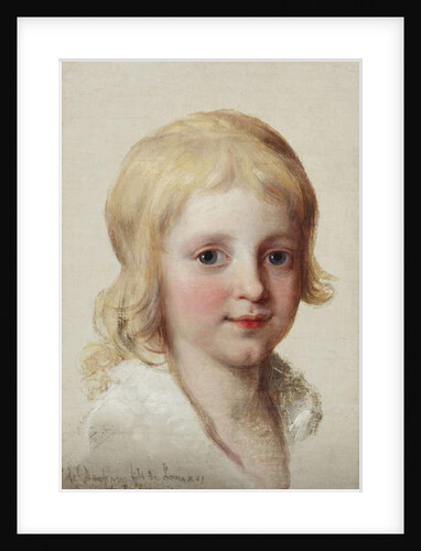 Portrait study of Francesco, Crown Prince of Naples, as a boy, head and shoulders, by Angelica Kauffman
