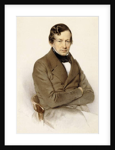 Portrait of Anton Diabelli, seated half length, 1842 by Franz Eybl